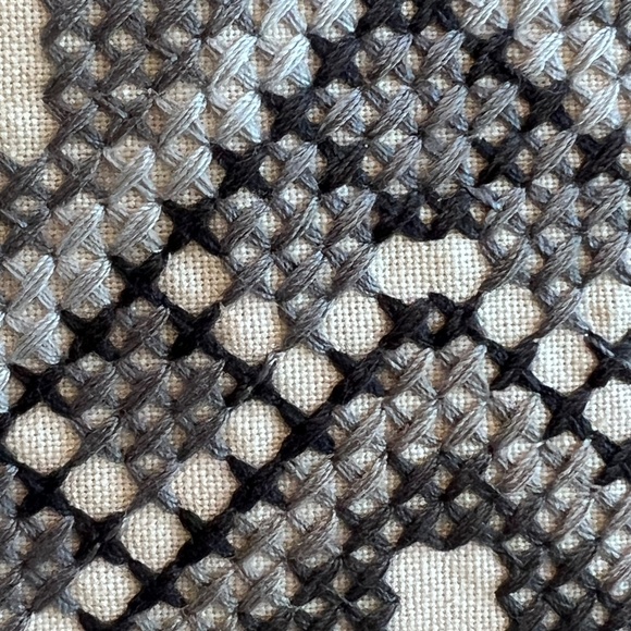 Darien Cross Stitch Pillow Cover Pottery barn 24 x 24 - Picture 3 of 3